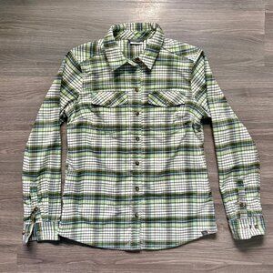 L.L. Bean Women's Scotch Plaid Flannel Shirt - Green